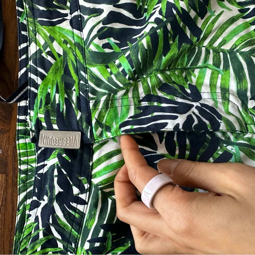 Vilebrequin Green and Blue Leaf Moorea-style swim trunks Shorts - Picture 6 of 14